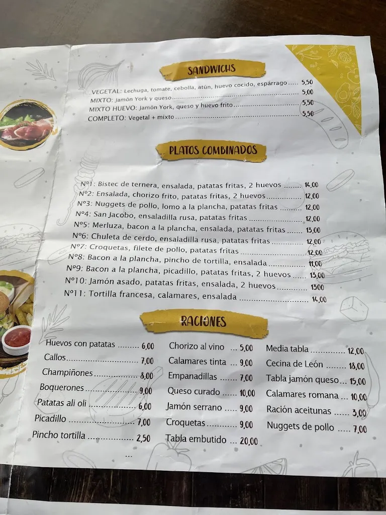 Menu_Estacion de Servicio El Amanecer_Campo de Villavidel_image_3