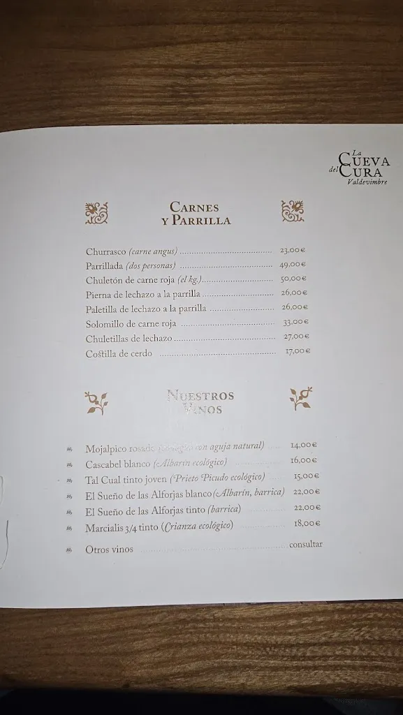 Menu_Restaurante La Cueva del Cura_Campo de Villavidel_image_1