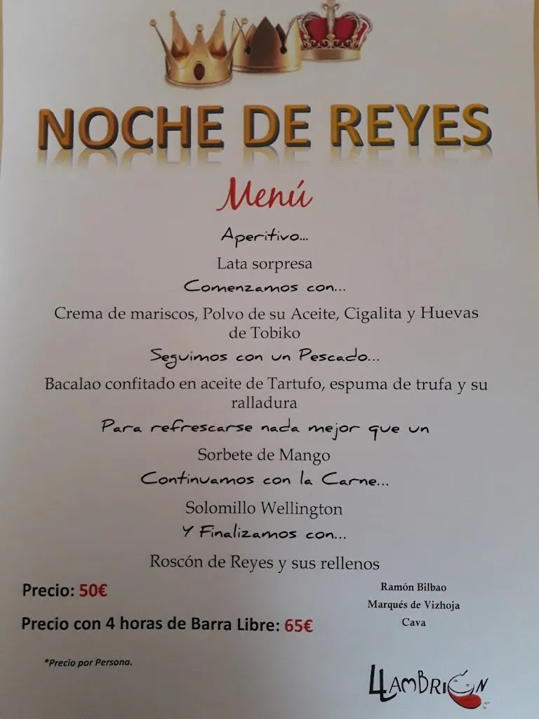 Menu_Cervecería Mesón Llambrión_Carrizo de la Ribera_image_1