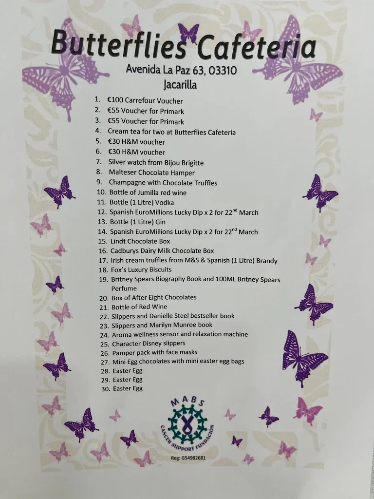 Menu_Butterflies Cafetería_Jacarilla_image_1