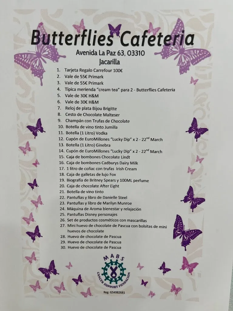 Menu_Butterflies Cafetería_Jacarilla_image_2