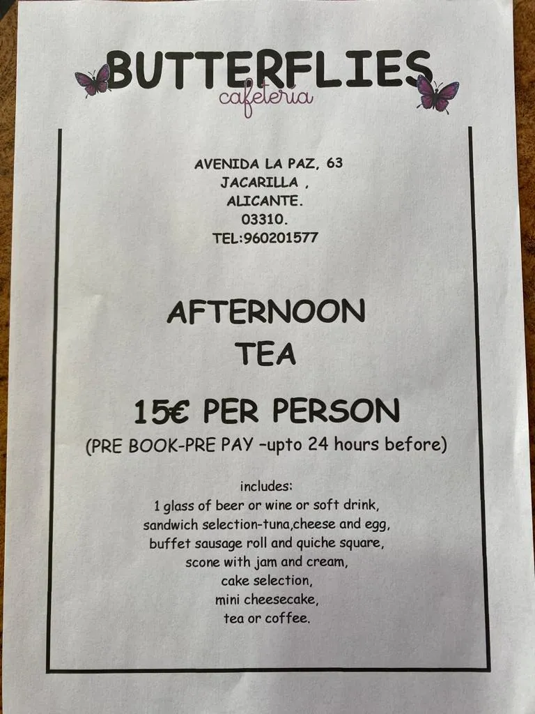 Menu_Butterflies Cafetería_Jacarilla_image_4
