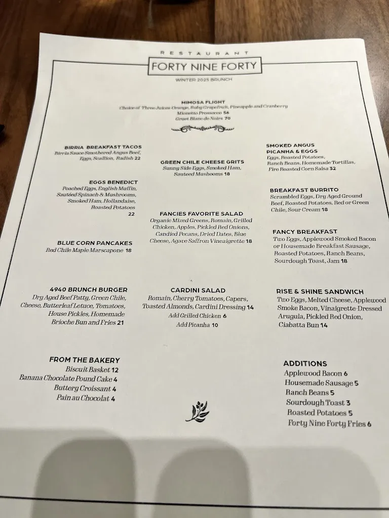 Menu_Forty Nine Forty_Corrales_immagine_2