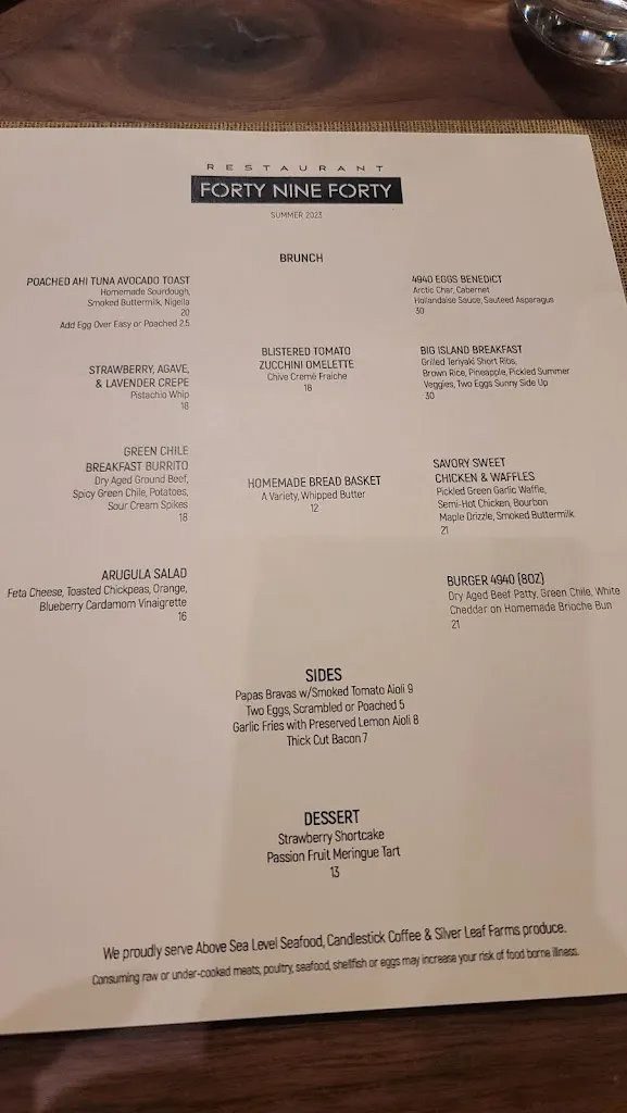 Menu_Forty Nine Forty_Corrales_immagine_4