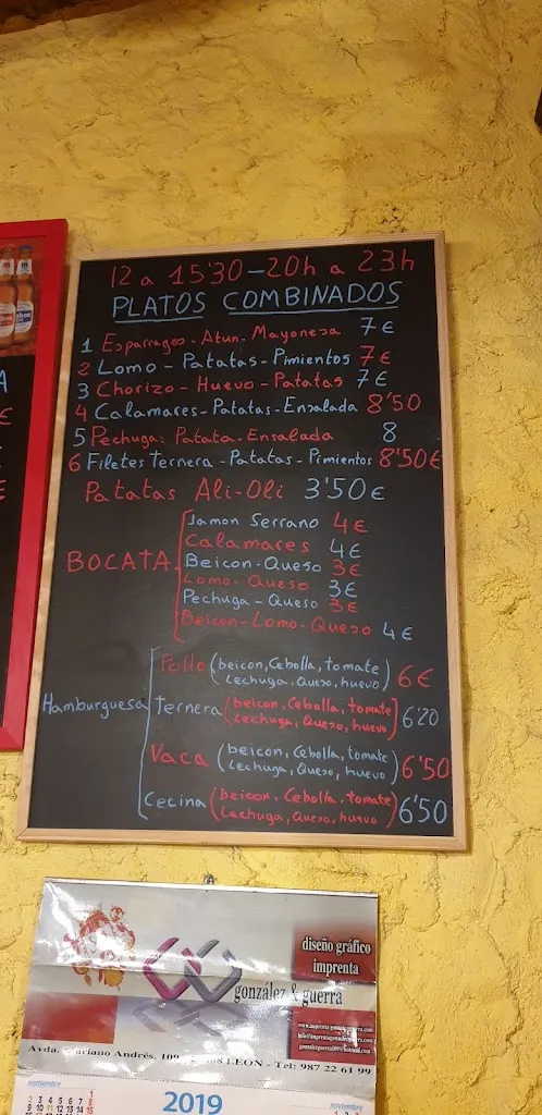 Menu_Bar Casa del Pueblo_Garrafe de Torío_image_4