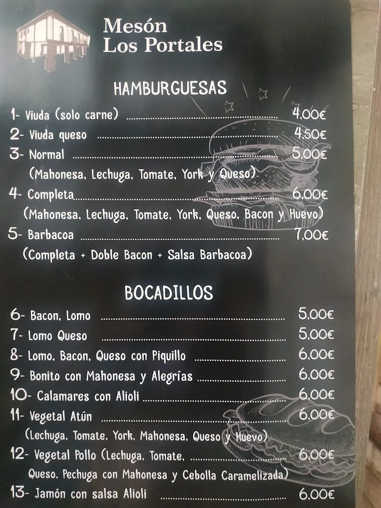 Menu_Bar Mesón Los Portales_Gordoncillo_image_1