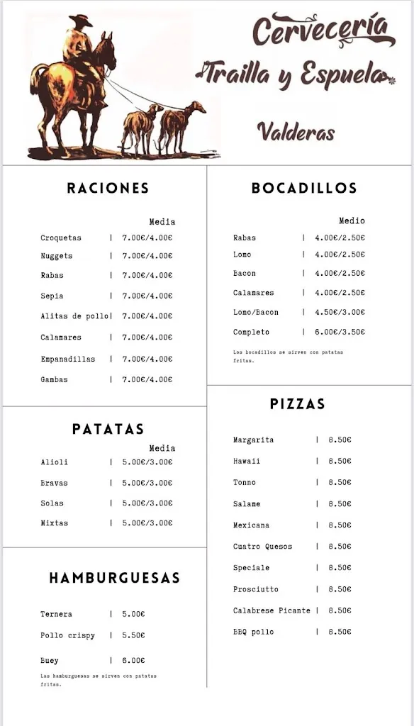 Menu_Cervecería Trailla y Espuela_Fuentes de Carbajal_image_1