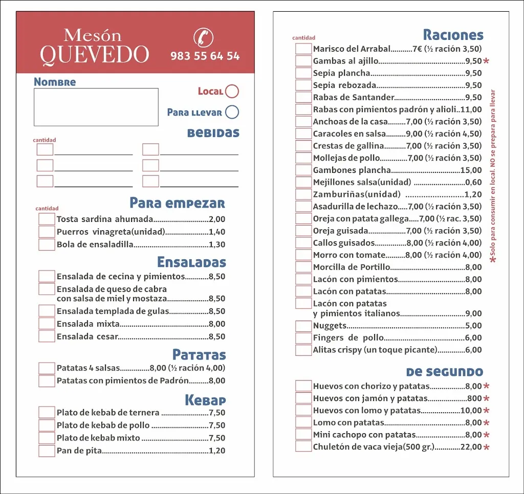 Menu_Mesón Quevedo_La Pedraja de Portillo_image_2