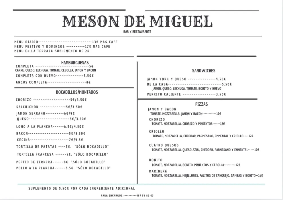 Menu_El Mesón de Miguel_La Pola de Gordón_image_1