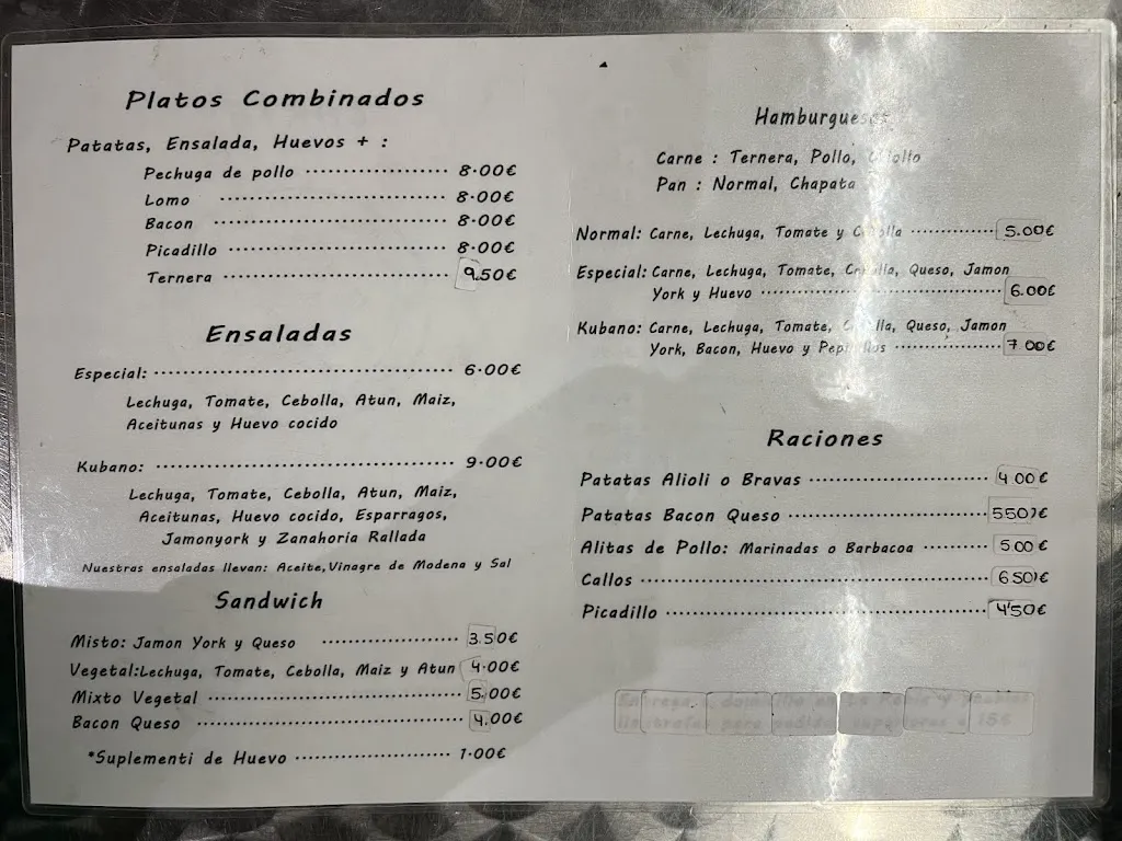 Menu_El kubano_La Robla_image_1