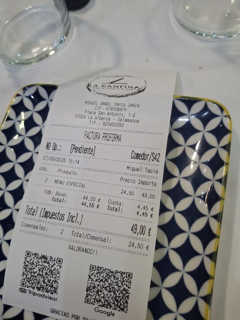 Victoria Escudero Sánchez_Restaurante La Cantina_La Alberca_review