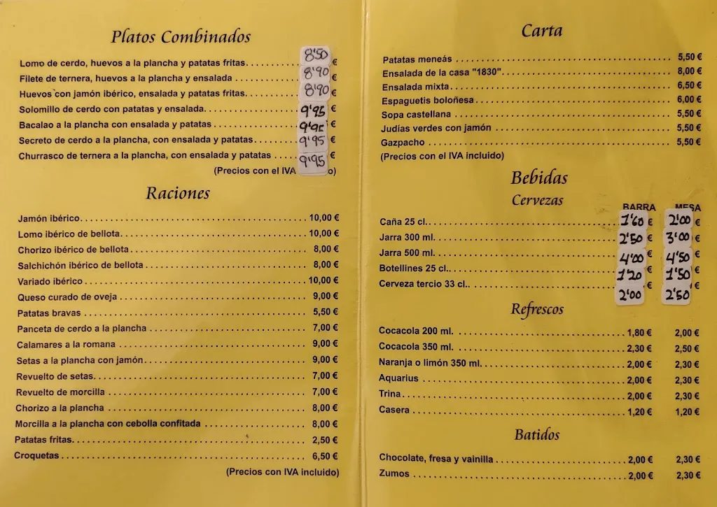 Menu_Bar Restaurante 