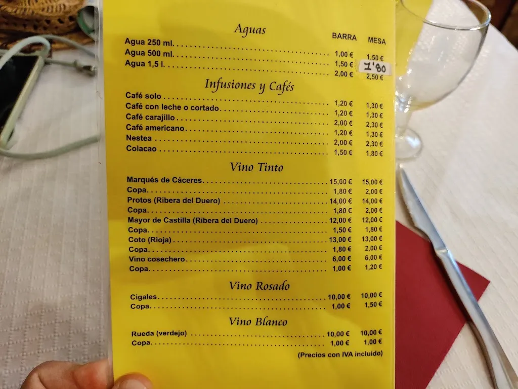 Menu_Bar Restaurante 