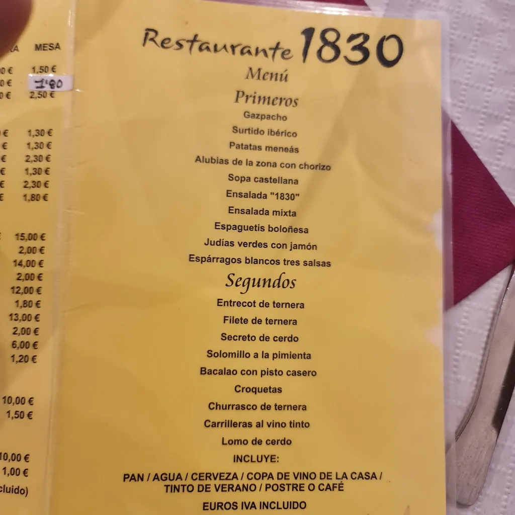 Menu_Bar Restaurante 