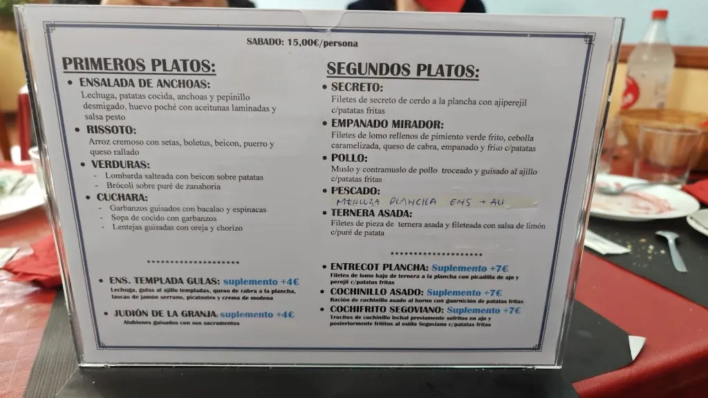 Menu_El Mirador De La Lastrilla_La Lastrilla_image_1