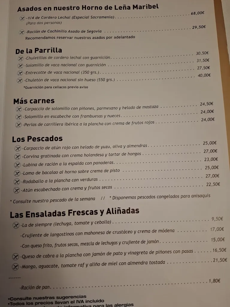 Menu_Asador Maribel_La Lastrilla_image_4