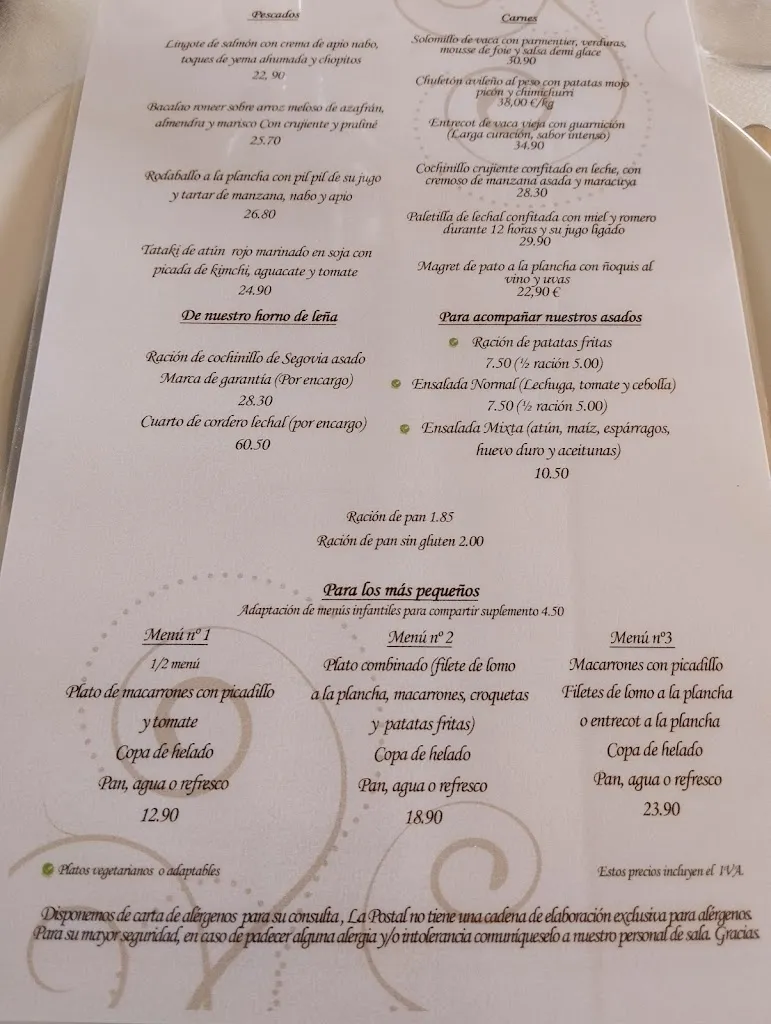 Menu_Restaurante panorámico La Postal_La Lastrilla_image_2