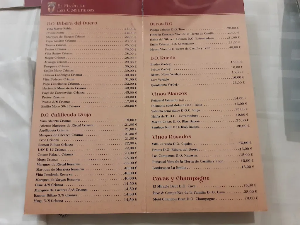Menu_El Figón de los Comuneros_La Lastrilla_image_2