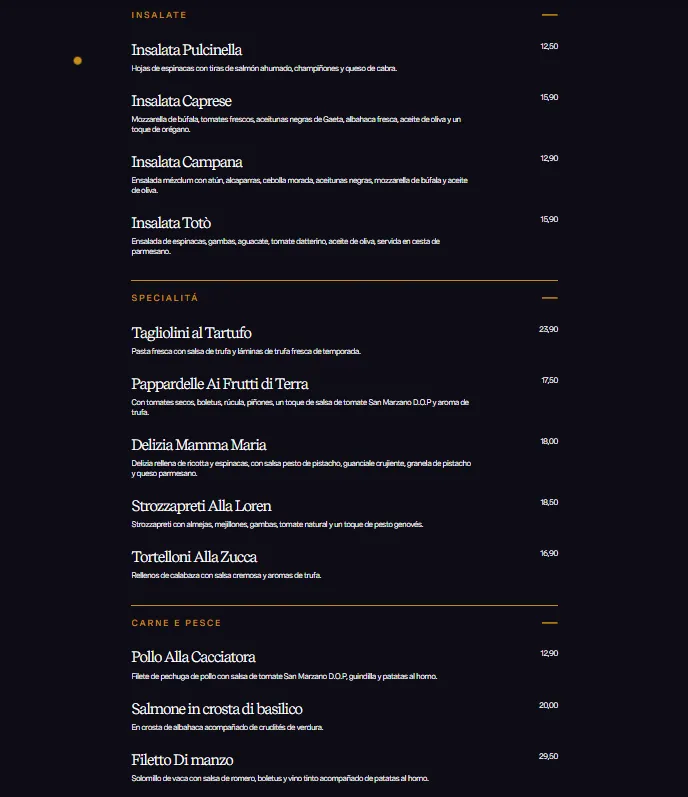 Menu_Trattoria Pulcinella_Mansilla Mayor_image_2