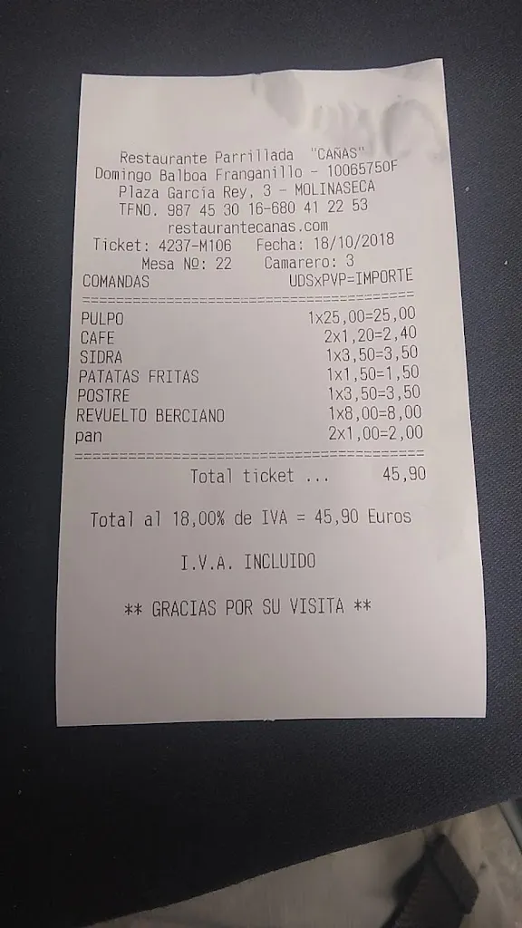 Christopher Hebbard_Restaurante María Cañas_Molinaseca_review