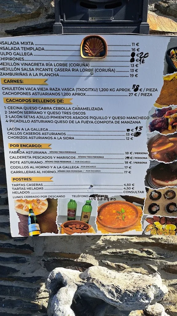 Menu_Sidreria y Bubgalows Albergue valle de Fornela_Peranzanes_immagine_2