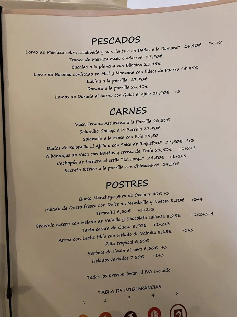 Menu_Restaurante La Lonja de Pozuelo_Pozuelo del Páramo_image_2