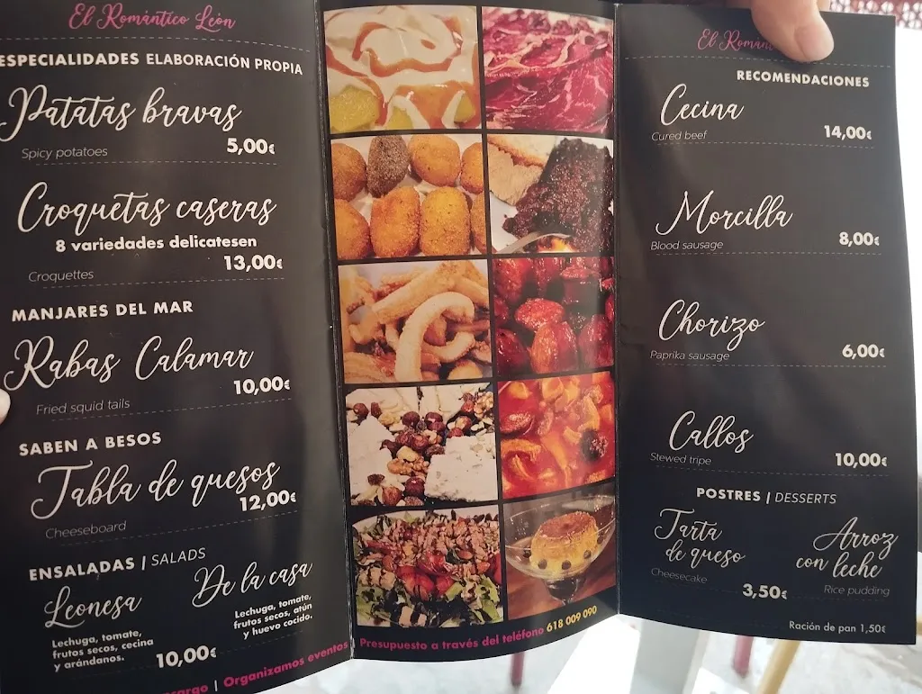 Menü_El Romántico León_Provincia de León_Bild_2
