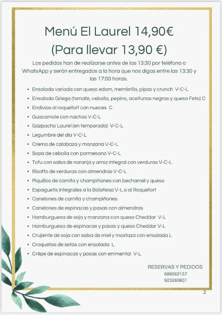 Menu_El Laurel_Provincia de Salamanca_image_4