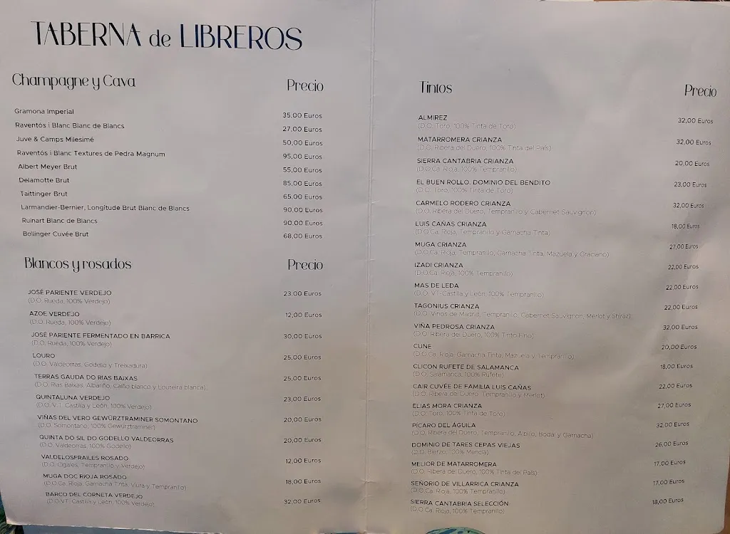 Menu_Taberna de Libreros - Restaurante en Salamanca centro_Provincia de Salamanca_image_4