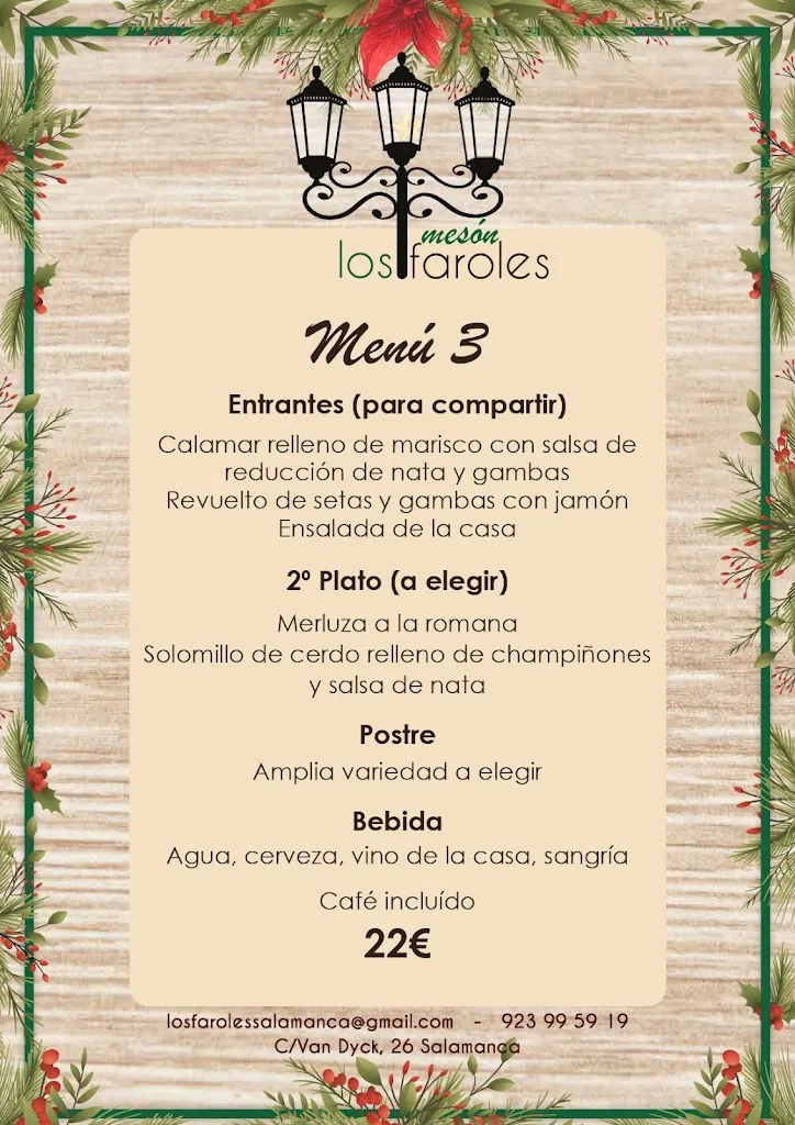 Menu_Mesón Los Faroles_Provincia de Salamanca_image_1