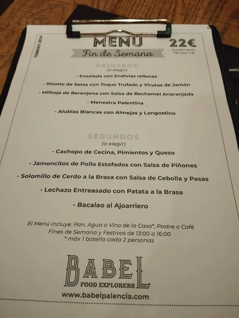 Menu_Restaurante Babel_Provincia de Palencia_image_2