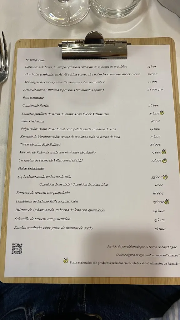 Menu_Restaurante Villa de Frómista_Provincia de Palencia_image_1