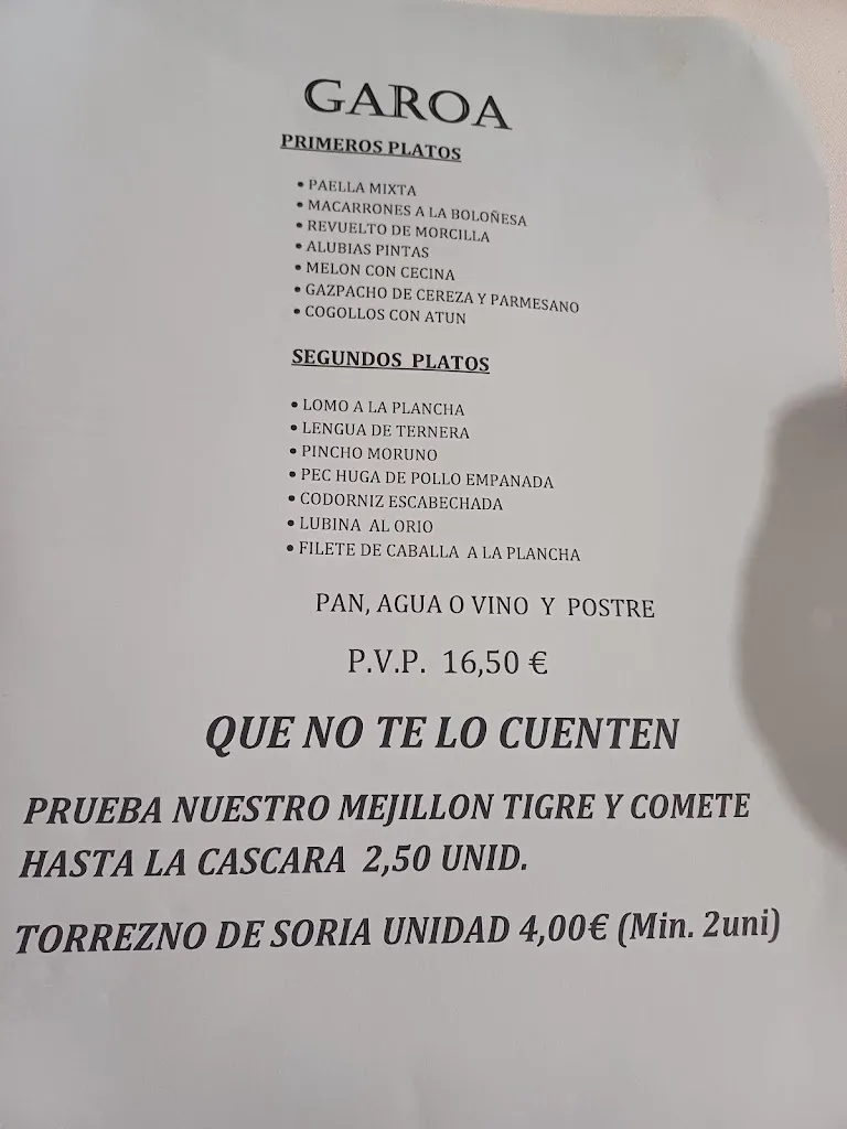 Menu_Restaurante Garoa_Provincia de Soria_image_4