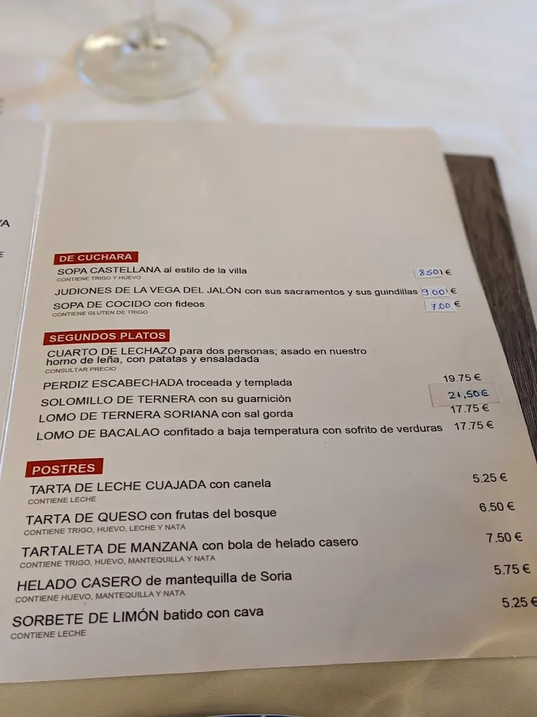 Menu_ASADOR DE LA VILLA EL GRANERO_Provincia de Soria_image_3