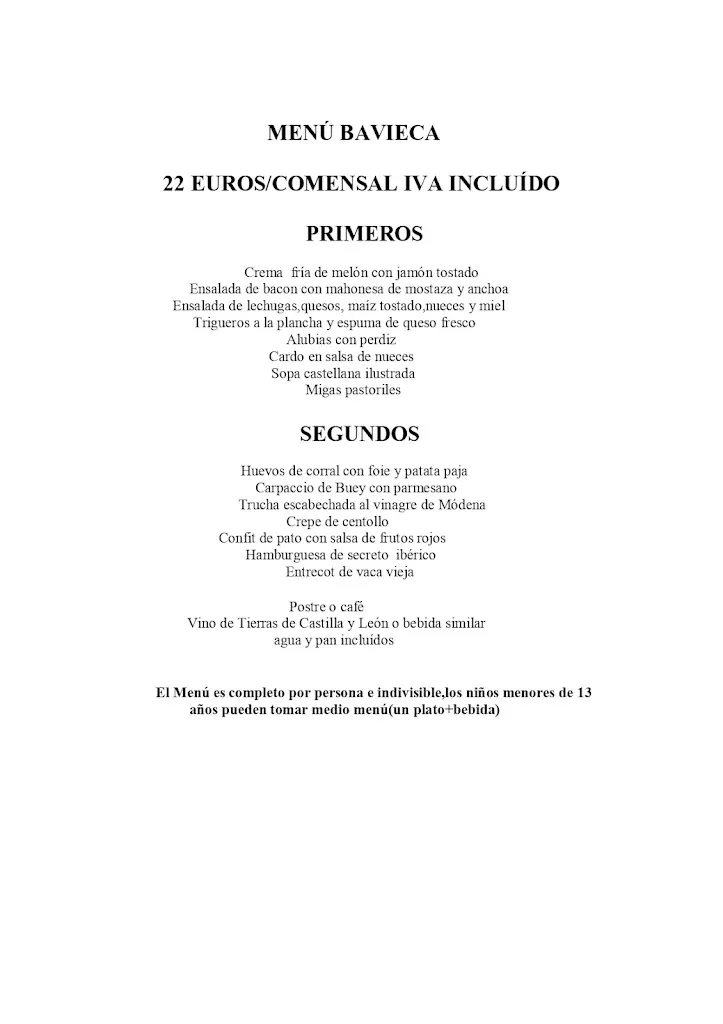 Menu_Restaurante Bavieca_Provincia de Soria_image_1