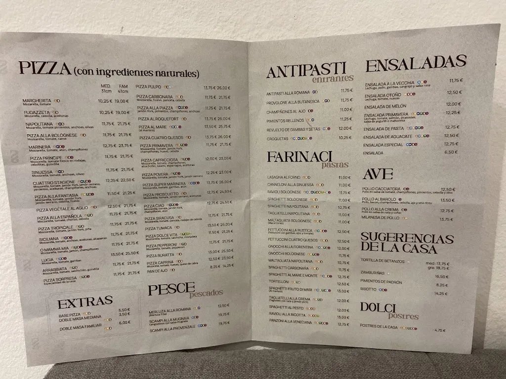 Menu_Ristorante-Pizzeria Sinuessa_Betanzos_image_1