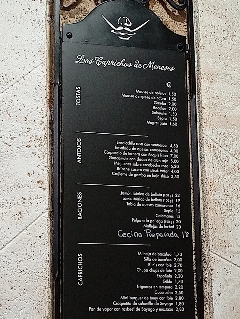 Menu_Restaurantes Zamora | Los Caprichos de Meneses_Provincia de Zamora_image_1