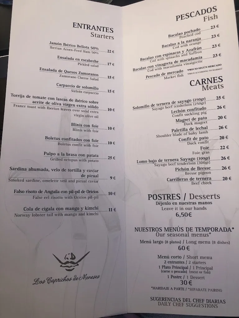 Menu_Restaurantes Zamora | Los Caprichos de Meneses_Provincia de Zamora_image_2