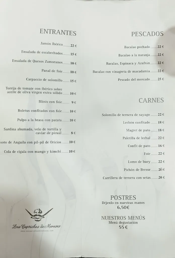 Menu_Restaurantes Zamora | Los Caprichos de Meneses_Provincia de Zamora_image_4