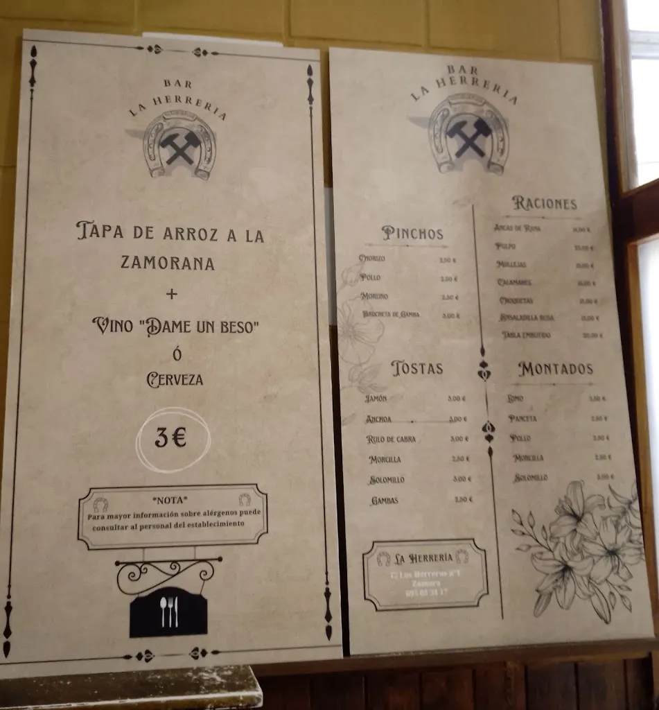 Menu_Bar La Herrería_Provincia de Zamora_image_4