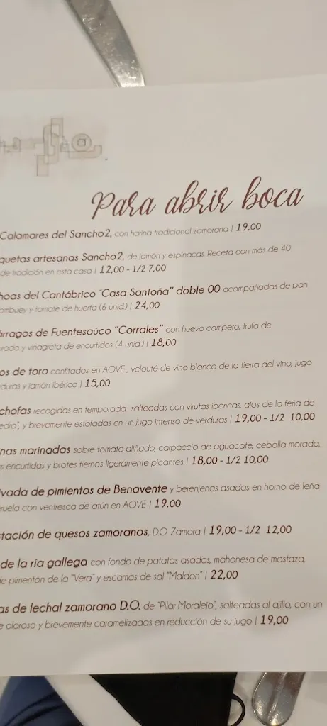 Menu_Restaurante La Marina Sancho2_Provincia de Zamora_immagine_2