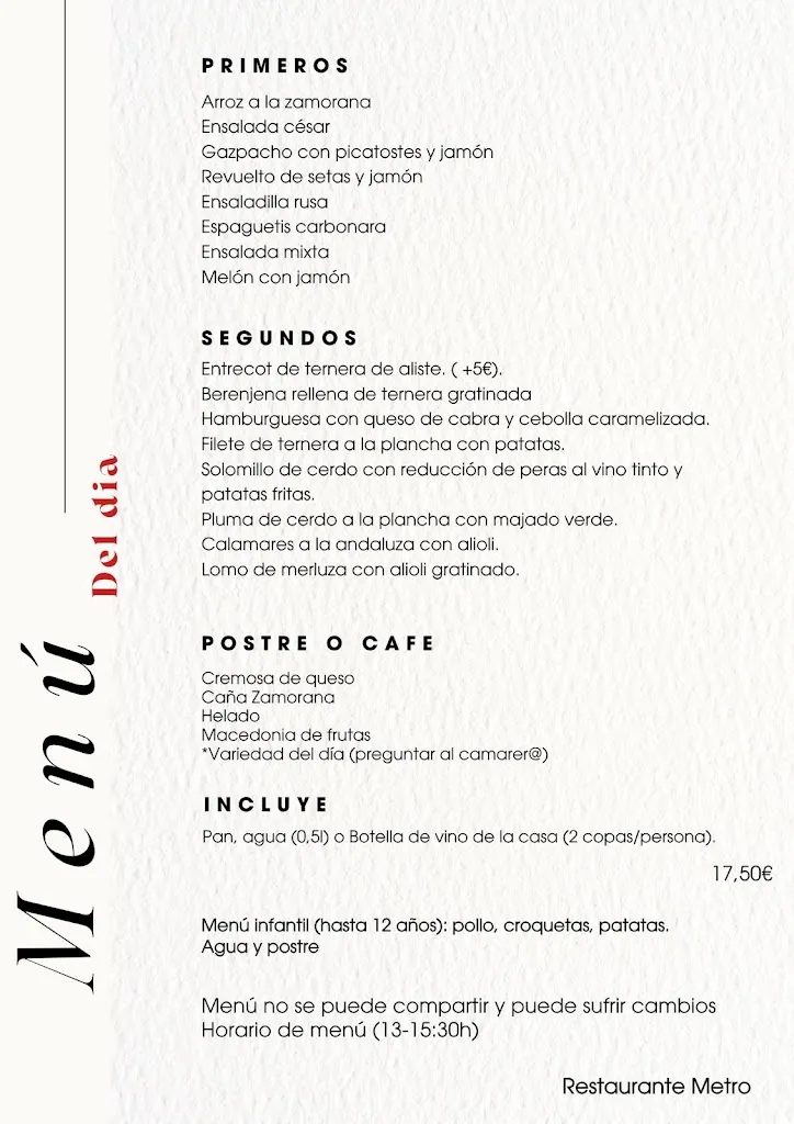 Menu_Metro Zamora_Provincia de Zamora_image_1