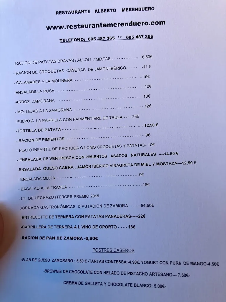 Menu_Restaurante MerenDuero_Provincia de Zamora_image_1