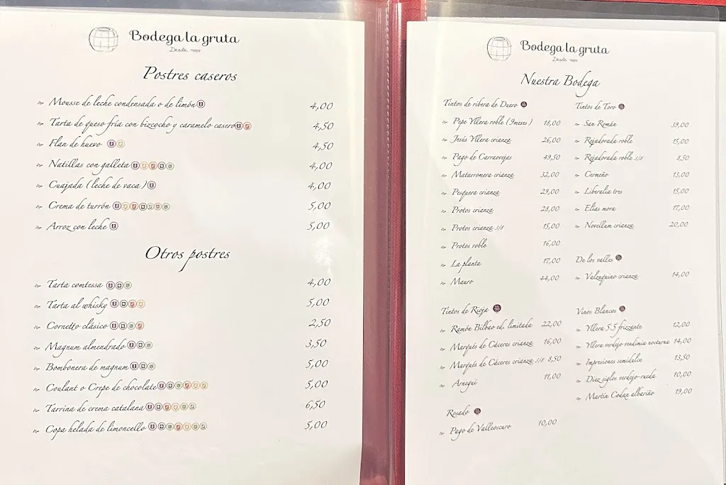 Menu_Restaurante Bodega La Gruta_San Adrián del Valle_image_2