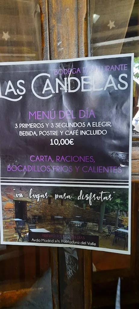 Menu_Restaurante Bodegas las Candelas_San Adrián del Valle_image_1