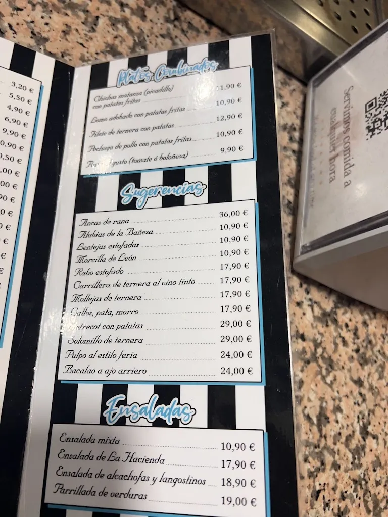 Menu_La Hacienda_San Adrián del Valle_image_1