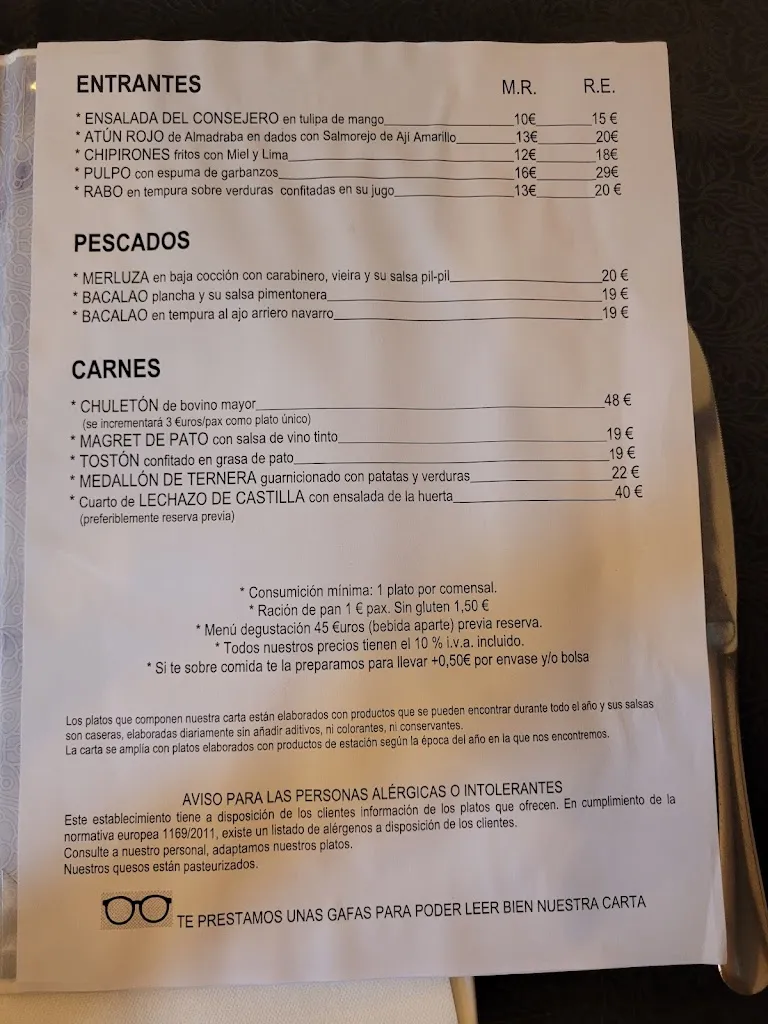 Menu_El Consejero del Rey_Provincia de Valladolid_image_1