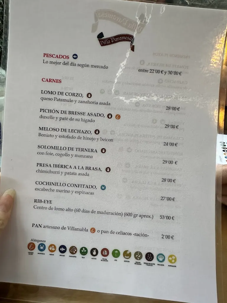 Menu_Villa Paramesa_Provincia de Valladolid_image_1