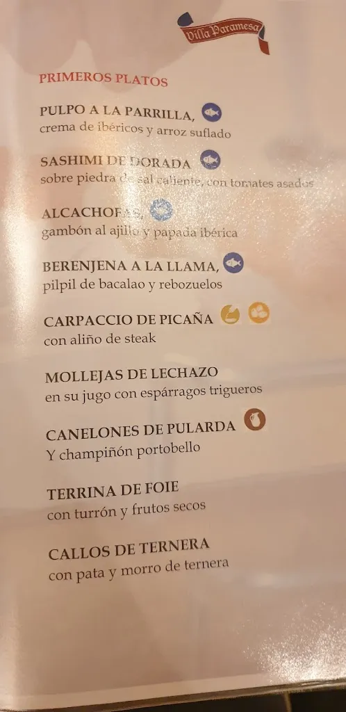 Menu_Villa Paramesa_Provincia de Valladolid_image_3