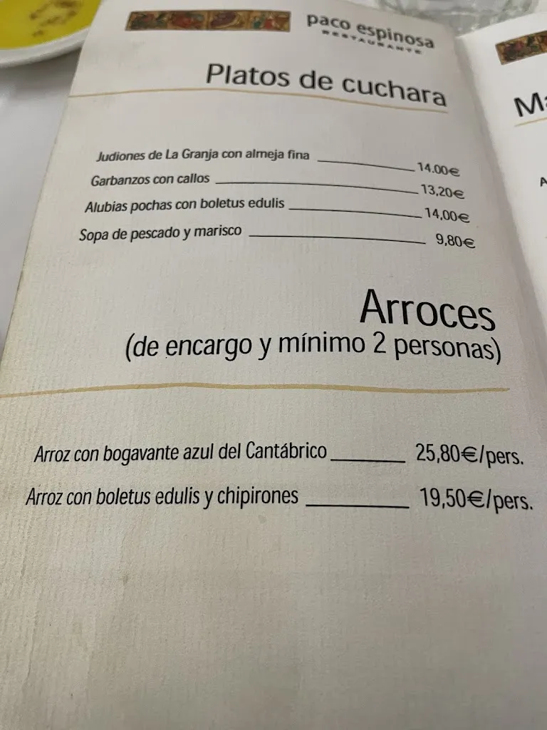 Menu_Restaurante Paco Espinosa_Provincia de Valladolid_image_4